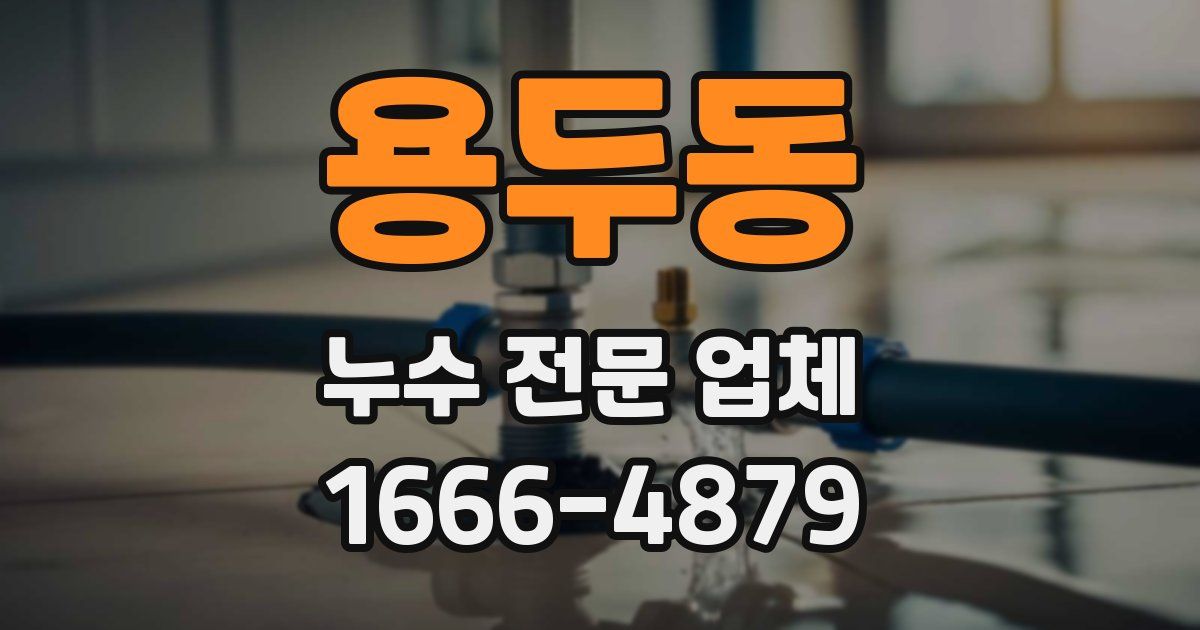 용두동 누수 전문 업체