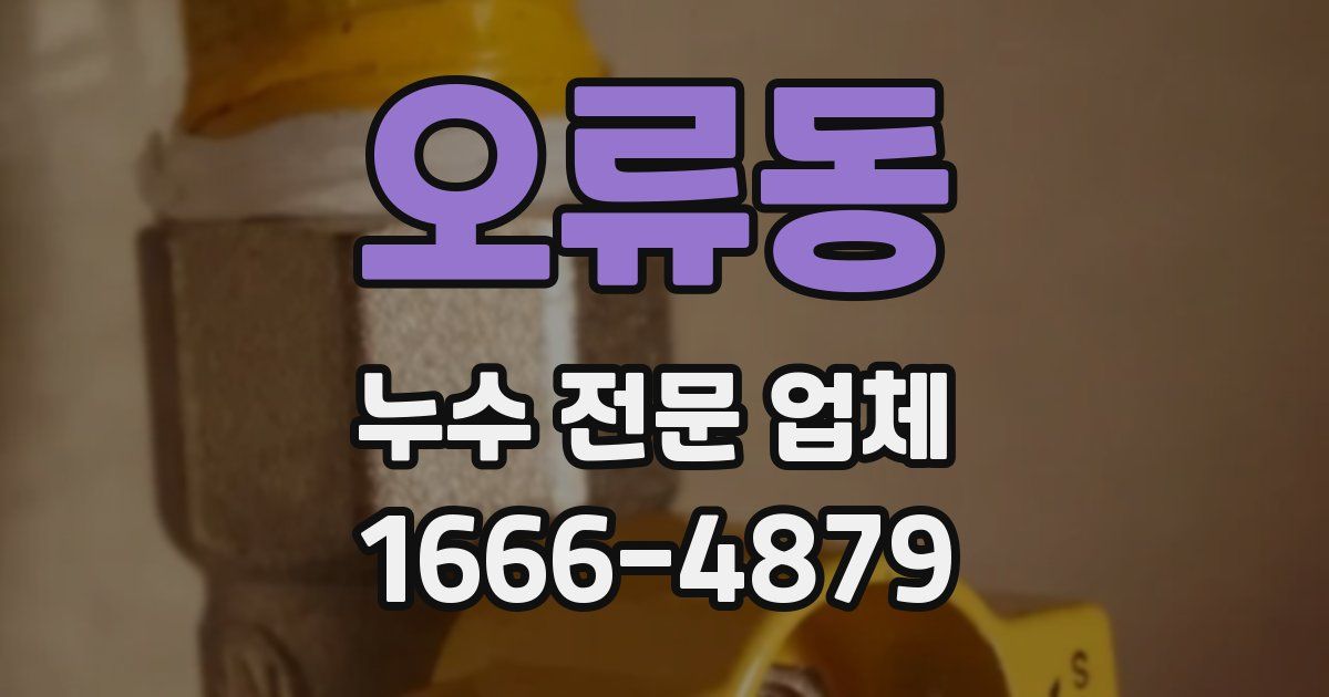 오류동 누수 전문 업체