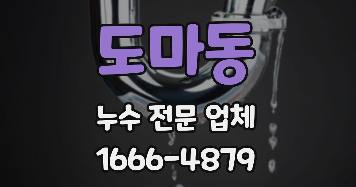 도마동 누수 전문 업체