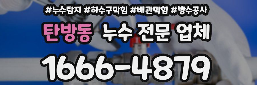 탄방동 누수 전문 업체