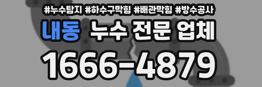 내동 누수 전문 업체