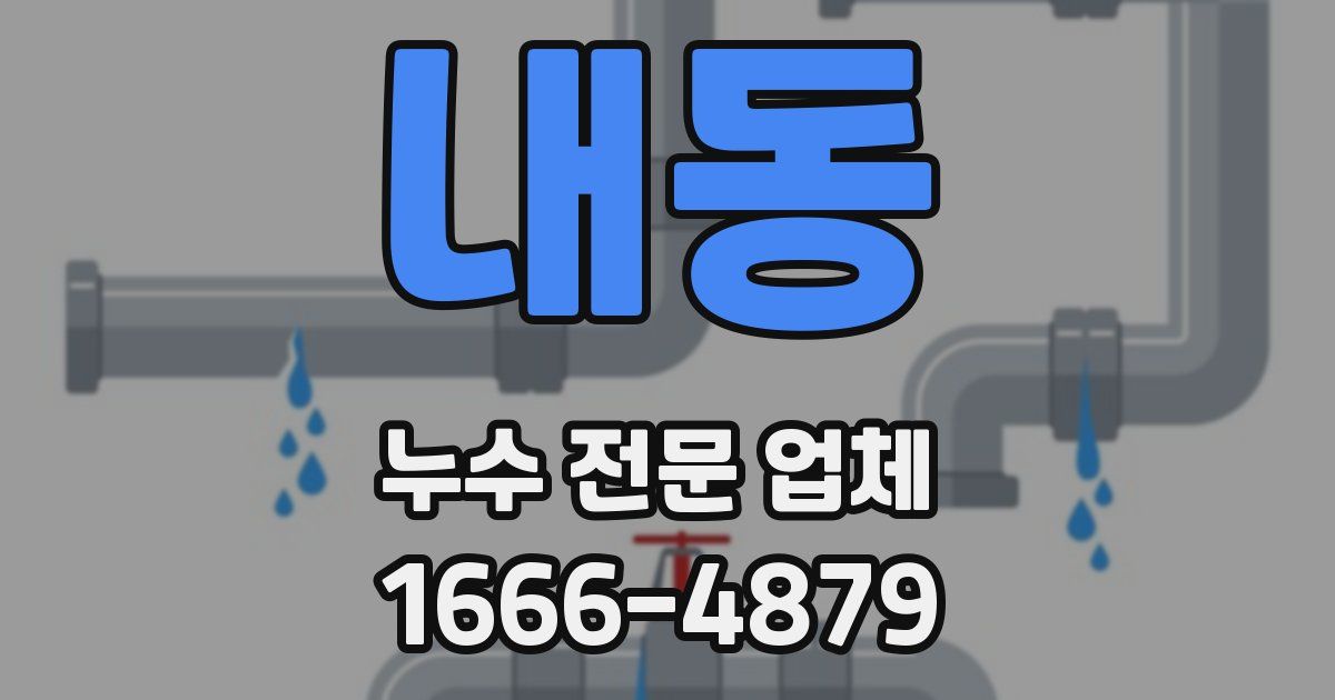 내동 누수 전문 업체