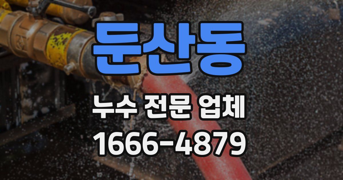 둔산동 누수 전문 업체