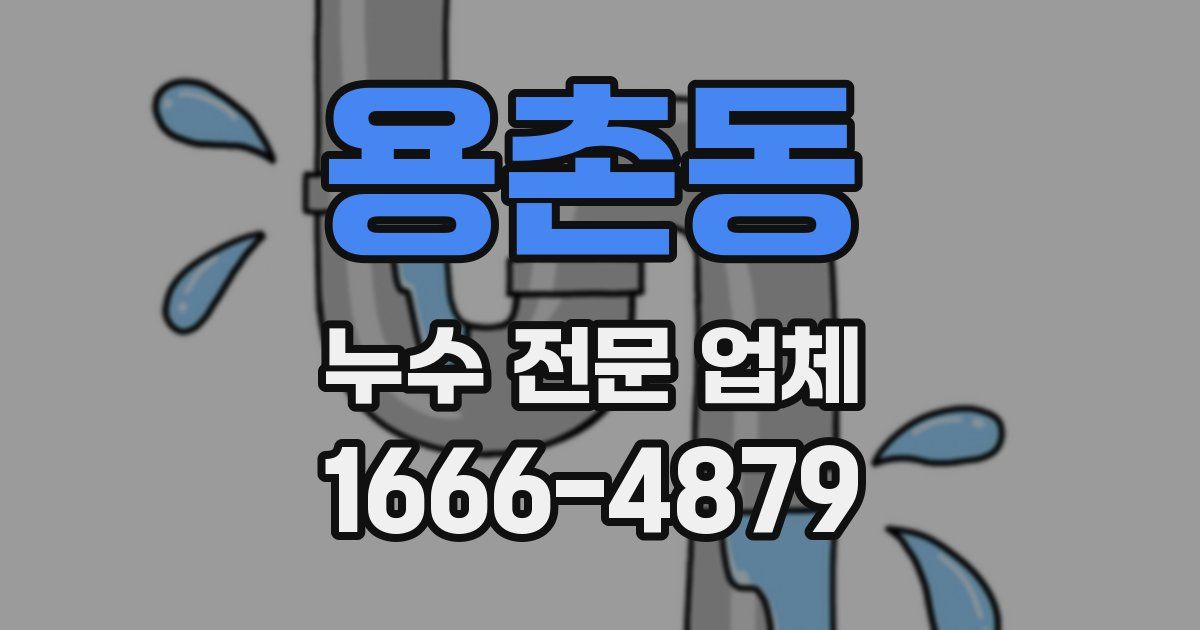 용촌동 누수 전문 업체