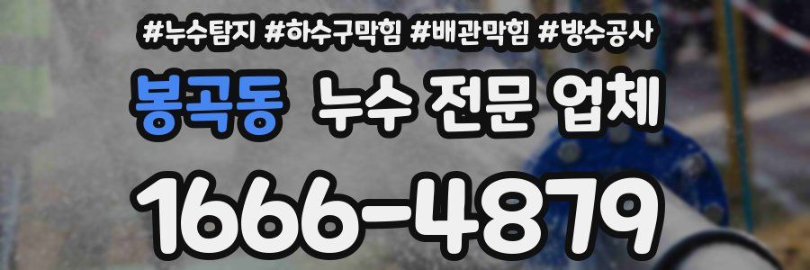 봉곡동 누수 전문 업체