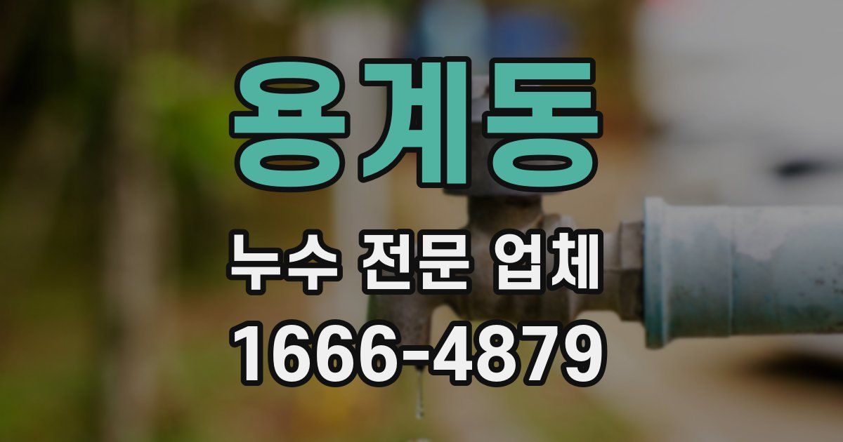 용계동 누수 전문 업체