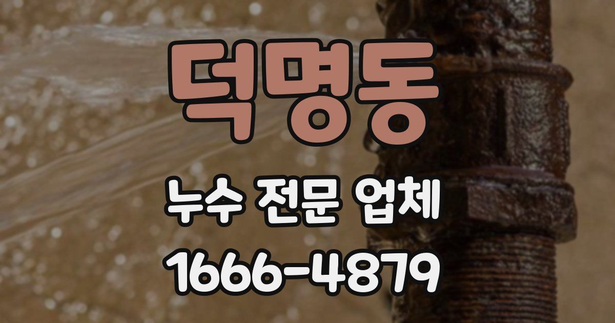 덕명동 누수 전문 업체