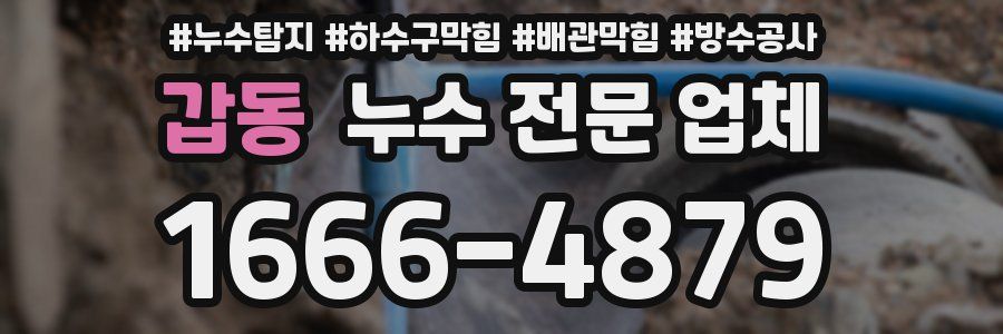 갑동 누수 전문 업체