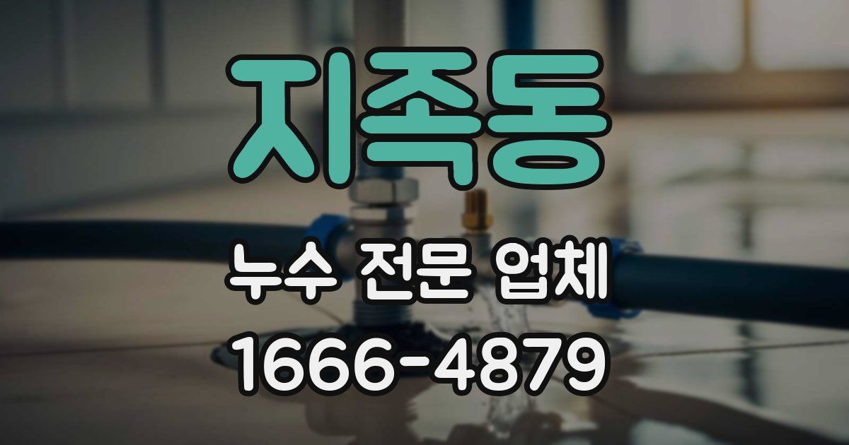 지족동 누수 전문 업체