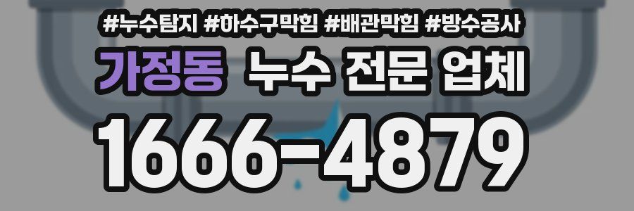 가정동 누수 전문 업체
