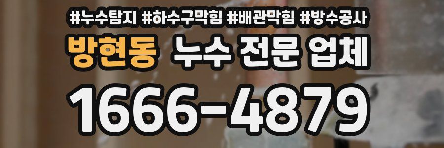 방현동 누수 전문 업체