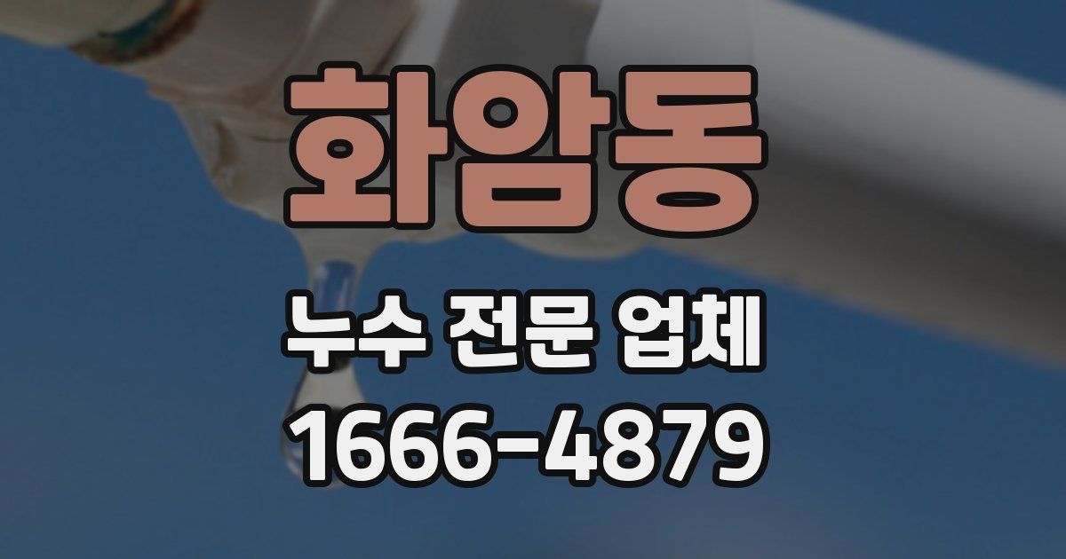 화암동 누수 전문 업체