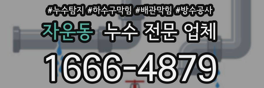 자운동 누수 전문 업체