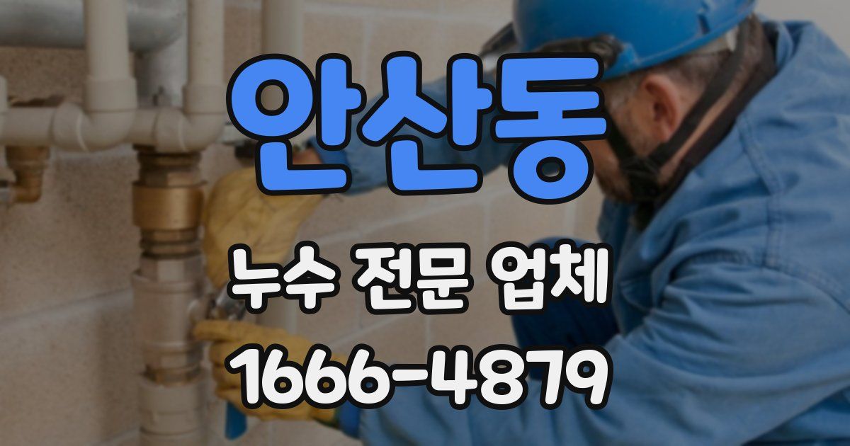 안산동 누수 전문 업체