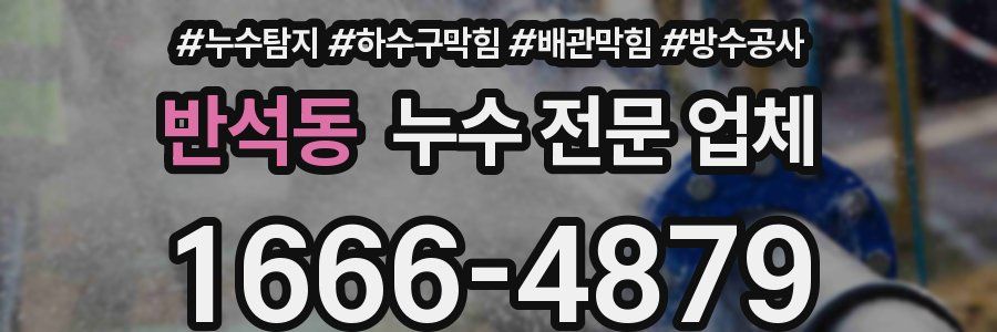 반석동 누수 전문 업체
