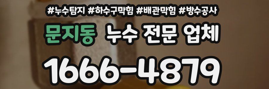 문지동 누수 전문 업체