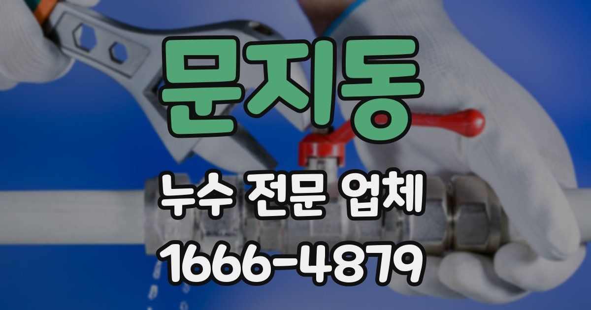 문지동 누수 전문 업체