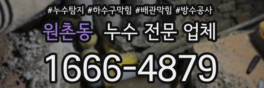 원촌동 누수 전문 업체