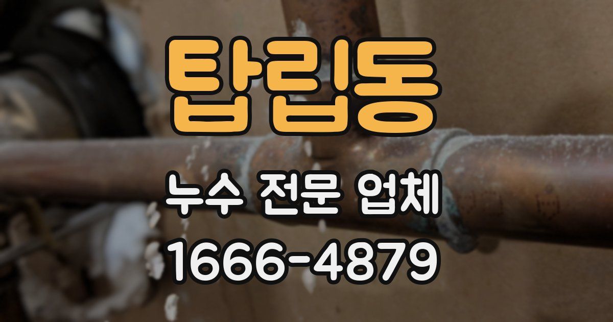 탑립동 누수 전문 업체