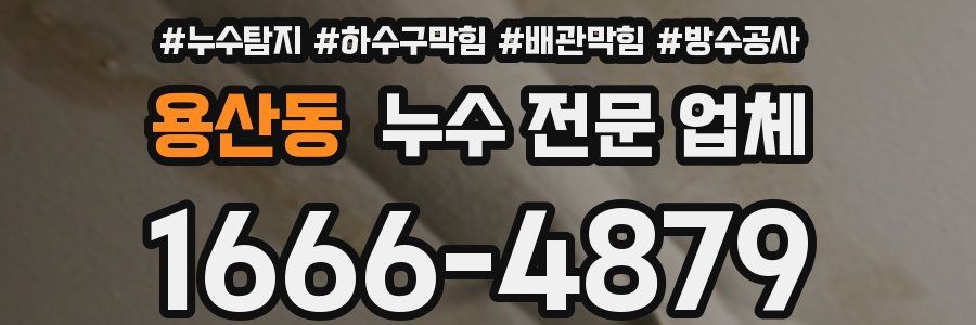 용산동 누수 전문 업체