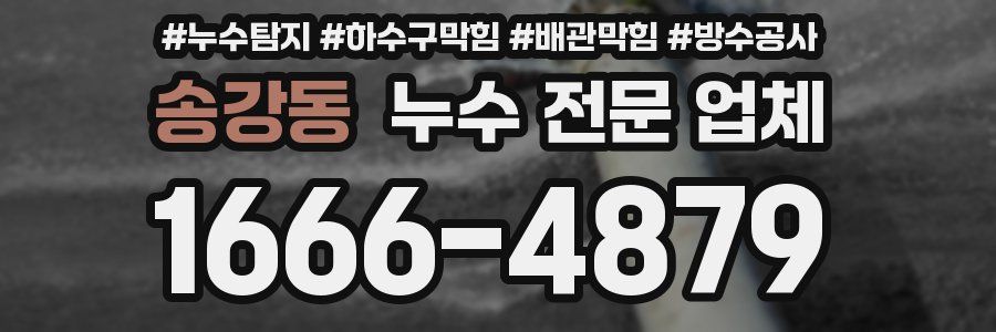 송강동 누수 전문 업체