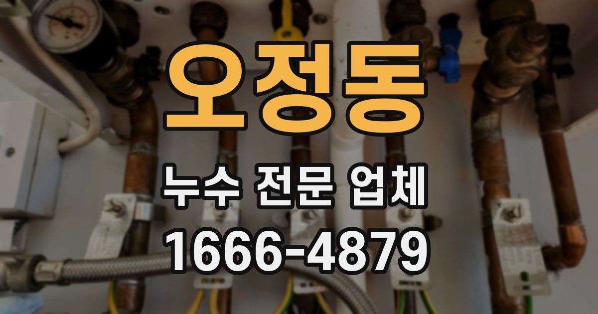 오정동 누수 전문 업체