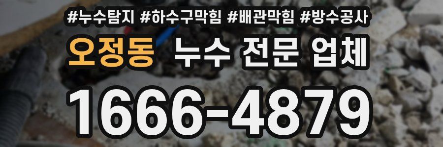오정동 누수 전문 업체