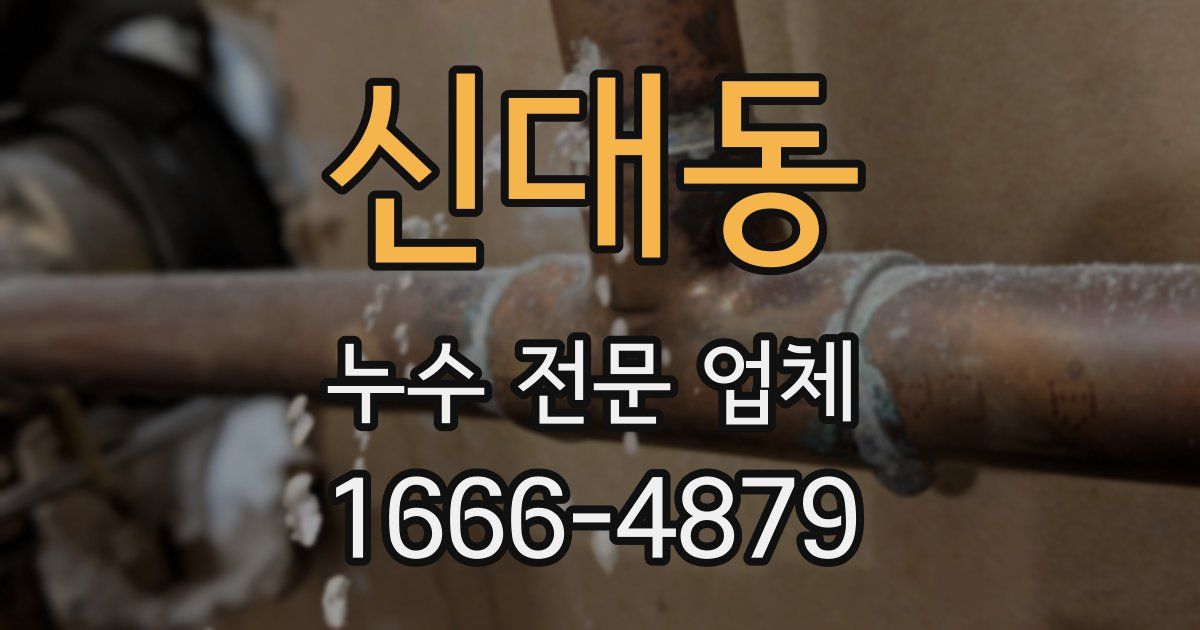 신대동 누수 전문 업체