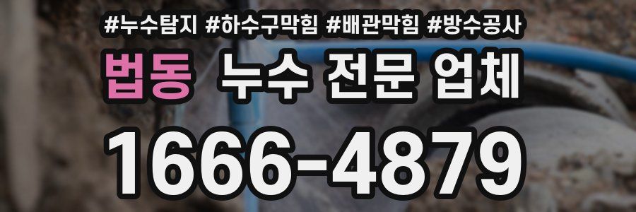 법동 누수 전문 업체