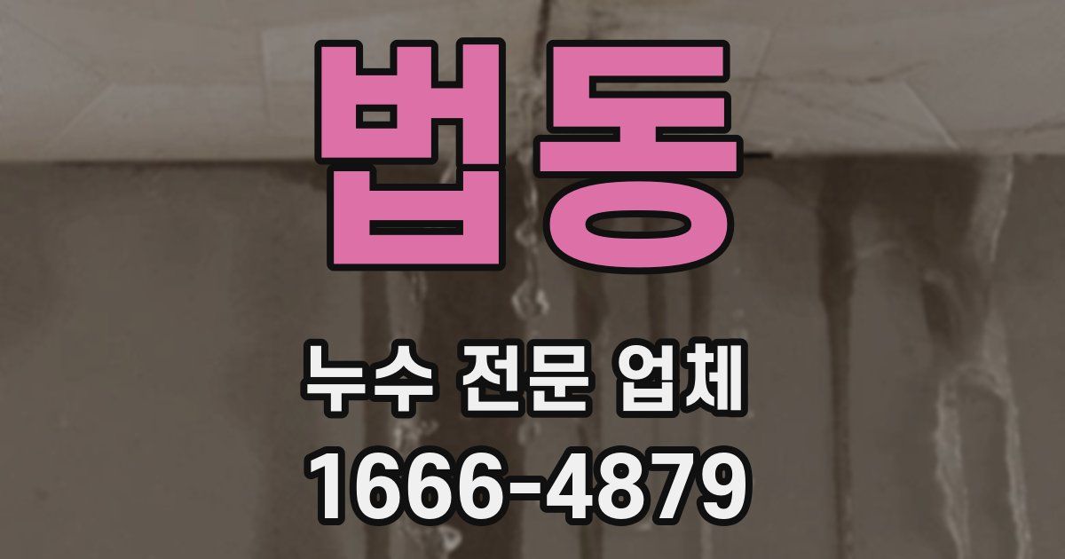 법동 누수 전문 업체