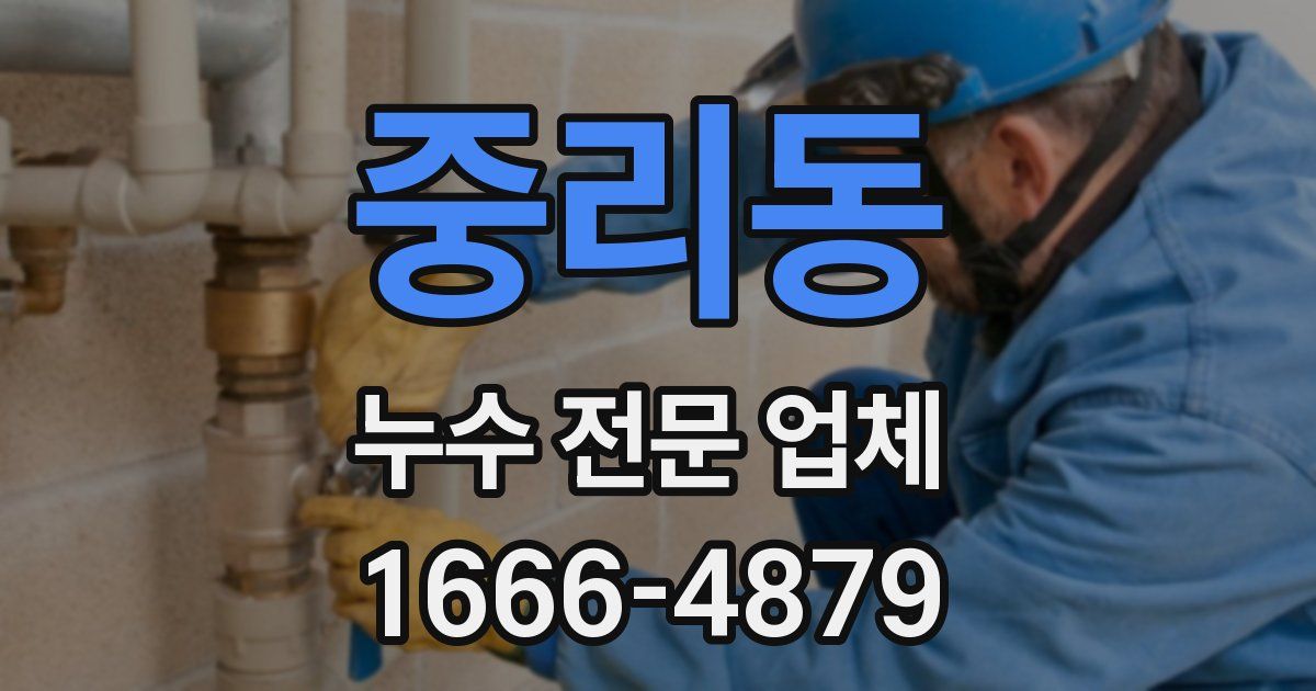 중리동 누수 전문 업체