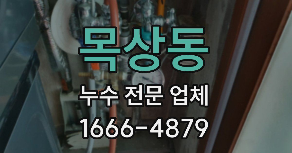 목상동 누수 전문 업체