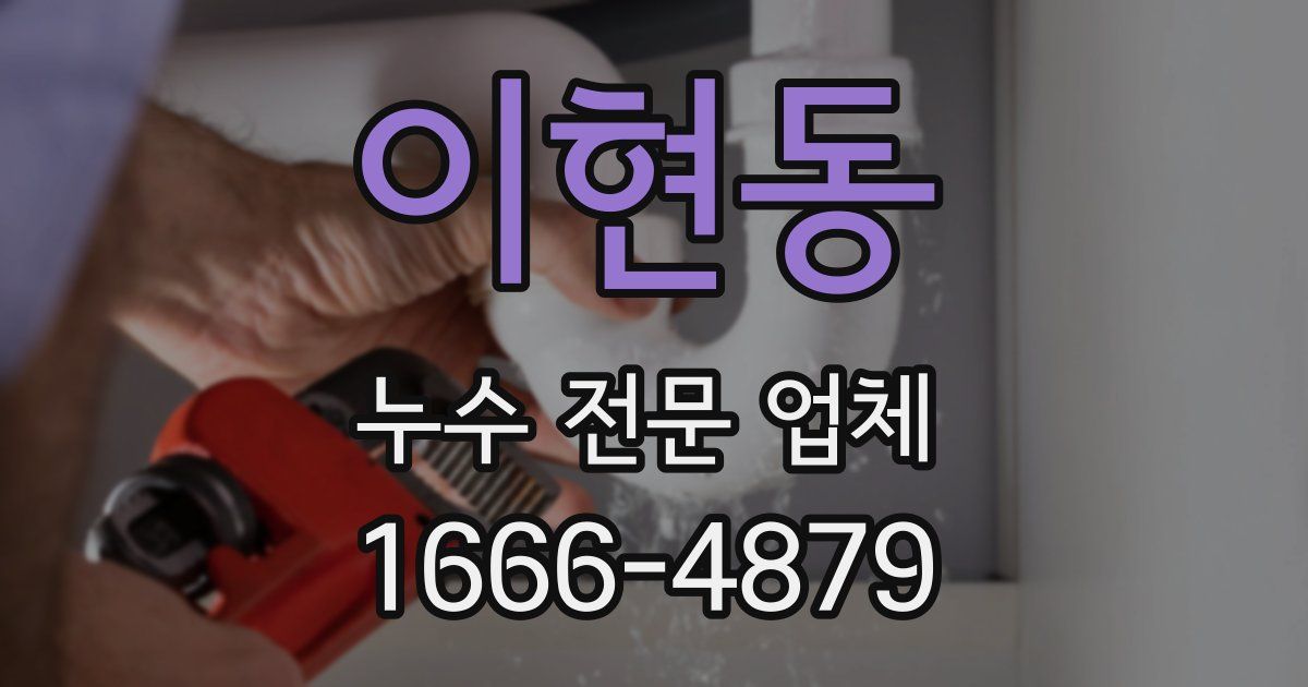 이현동 누수 전문 업체