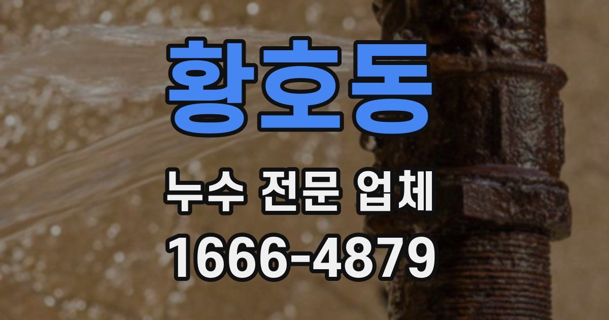 황호동 누수 전문 업체