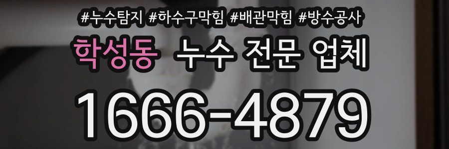 학성동 누수 전문 업체