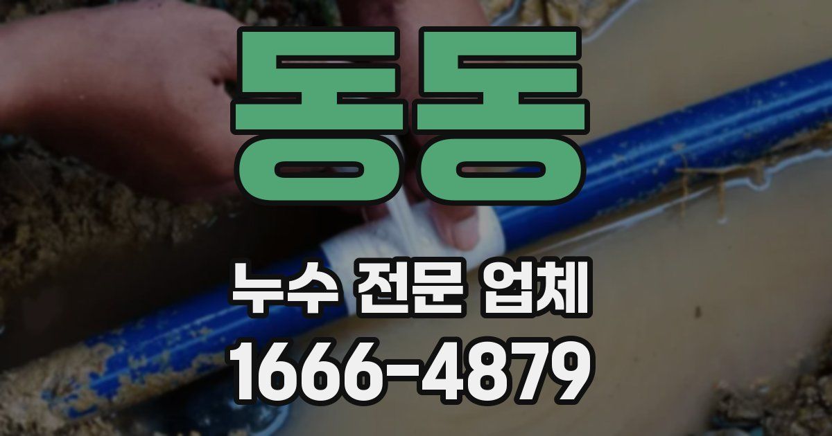 동동 누수 전문 업체
