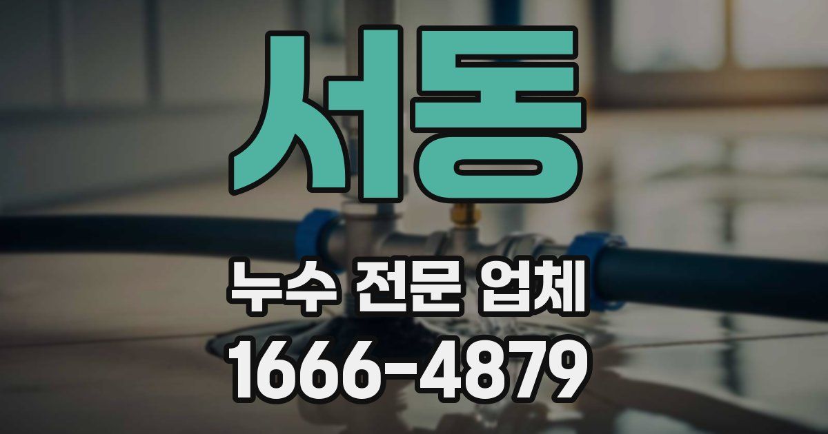 서동 누수 전문 업체