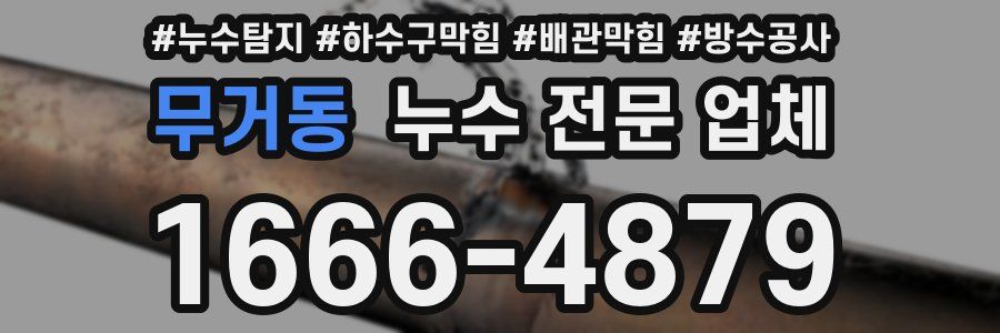 무거동 누수 전문 업체