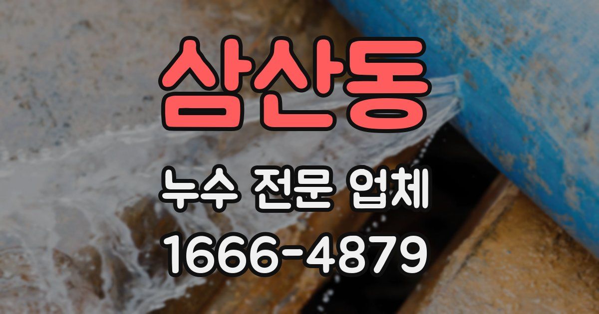 삼산동 누수 전문 업체