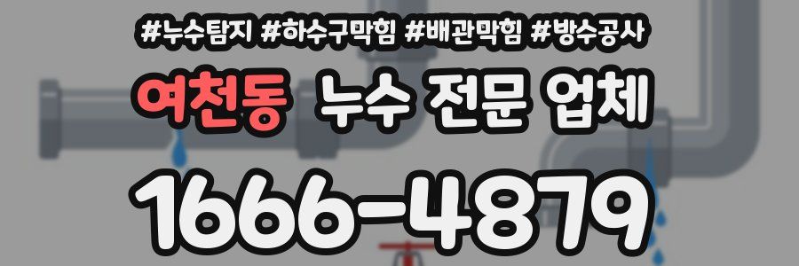 여천동 누수 전문 업체