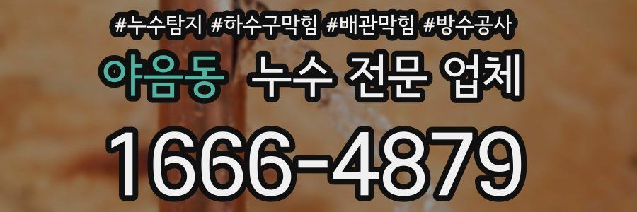 야음동 누수 전문 업체