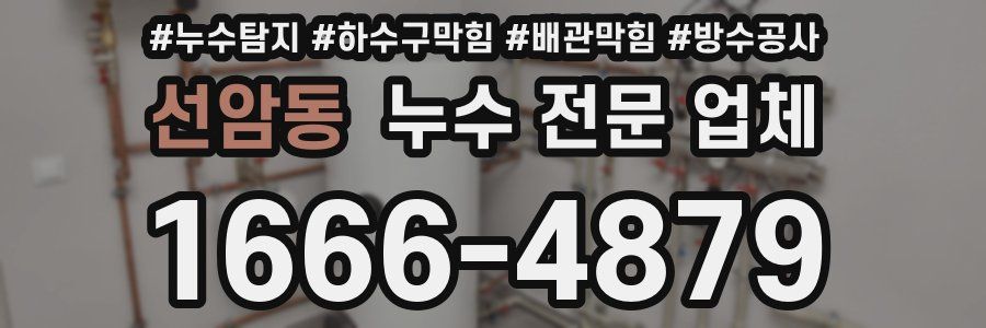 선암동 누수 전문 업체
