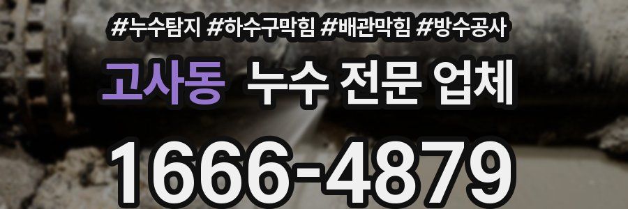고사동 누수 전문 업체