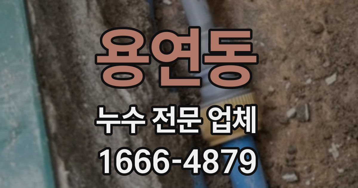 용연동 누수 전문 업체