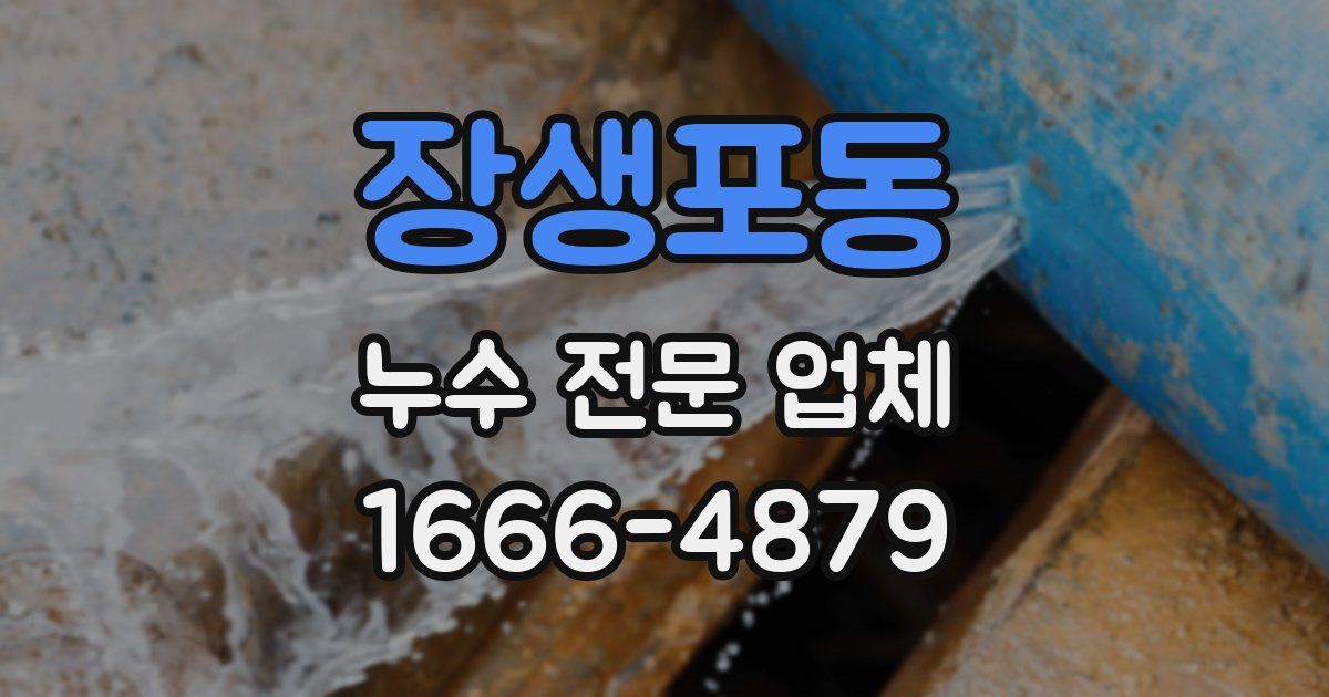 장생포동 누수 전문 업체