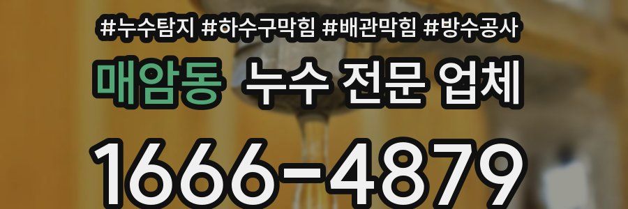 매암동 누수 전문 업체