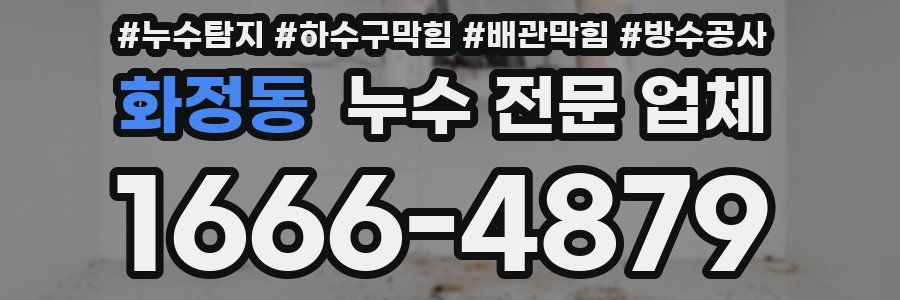 화정동 누수 전문 업체