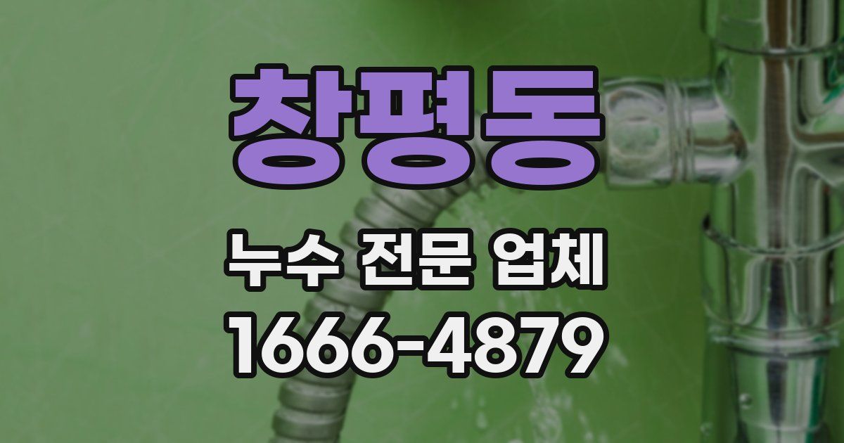 창평동 누수 전문 업체