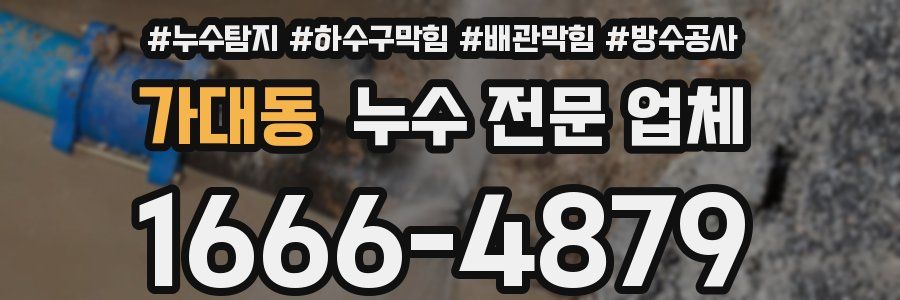 가대동 누수 전문 업체