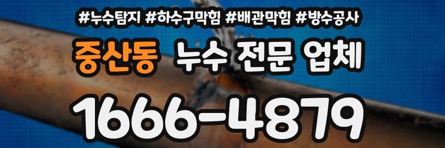 중산동 누수 전문 업체